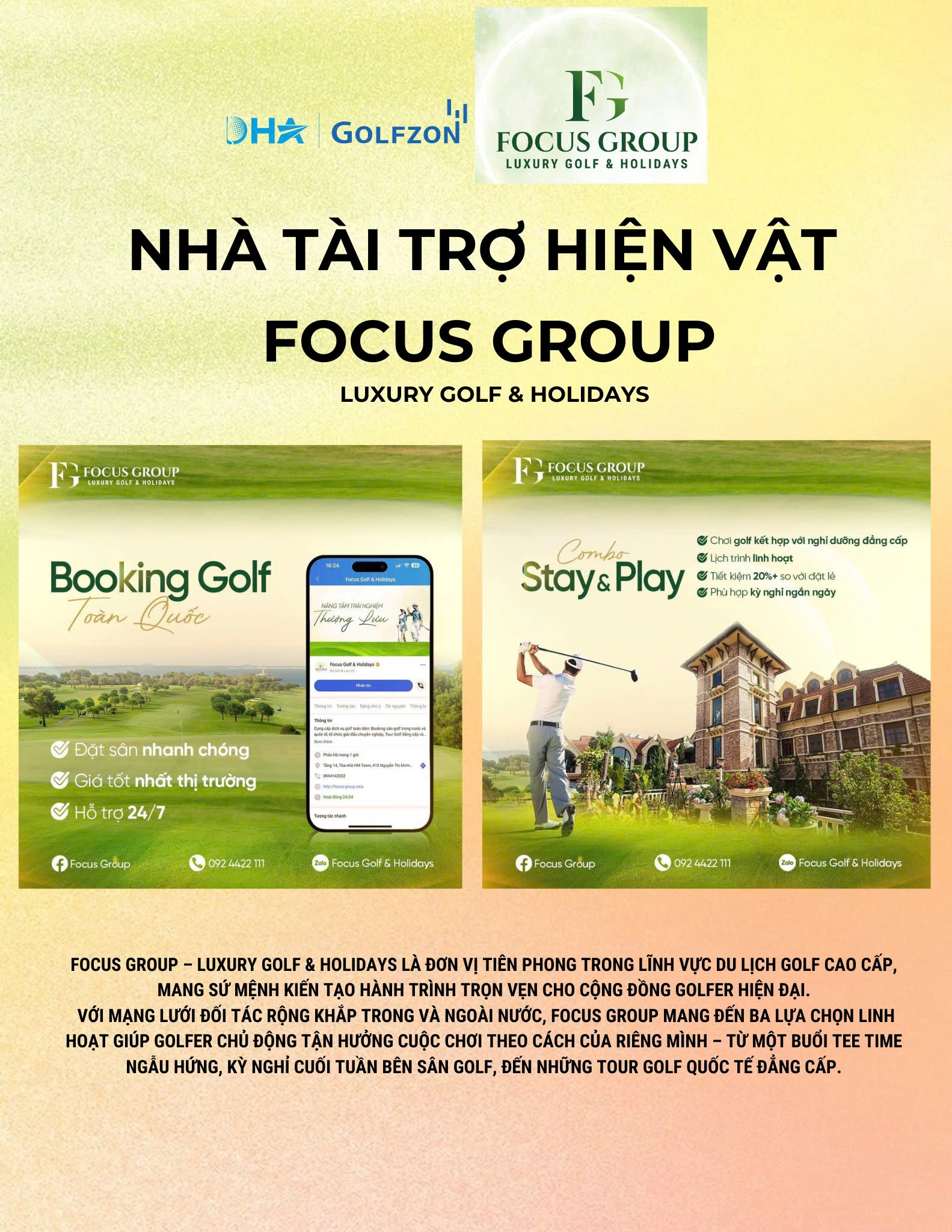 DHA GOLFZON TOURNAMENT - HÀNH TRÌNH GẮN KẾT ĐAM MÊ VÀ TRI ÂN CÁC NHÀ TÀI TRỢ ĐỒNG HÀNH